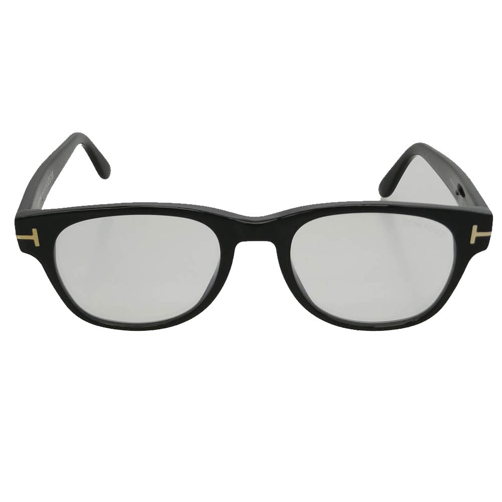 TOM FORD トムフォード TF5898-B ウェリントン ブルーライトカット メガネ ブラック系 50□19 145【美品】【中古】