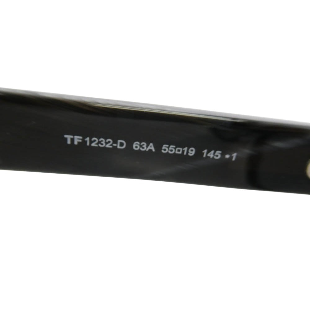 TOM FORD トムフォード TF1232-D ウェリントン アジアンフィット アイウェア メガネ サングラス ブラック系 グレー系 55□19 145【美品】【中古】