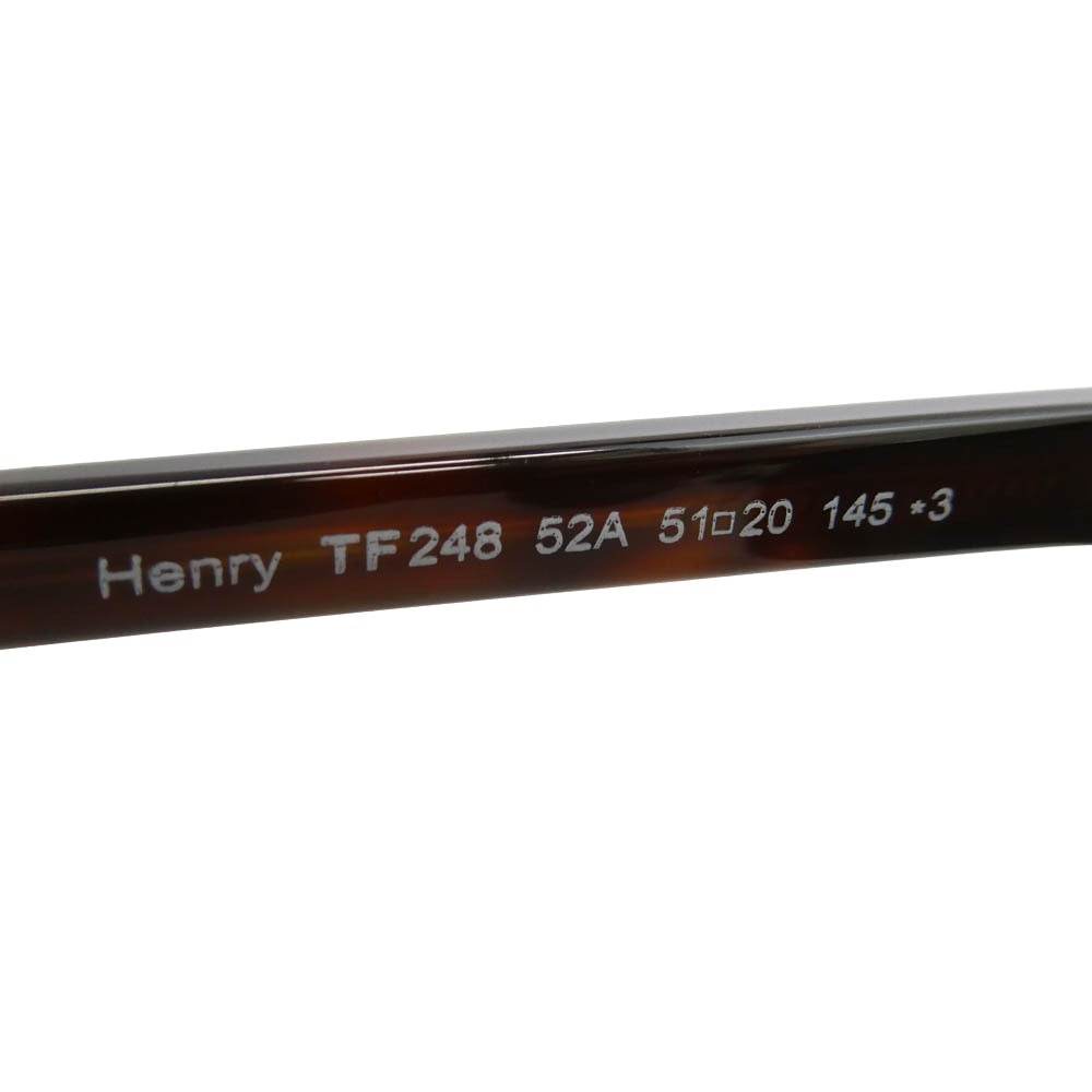 TOM FORD トムフォード TF248 52A Henry ヘンリー サーモント ブロー アイウェア メガネ サングラス ブラウン系 51□20　145【極上美品】【中古】