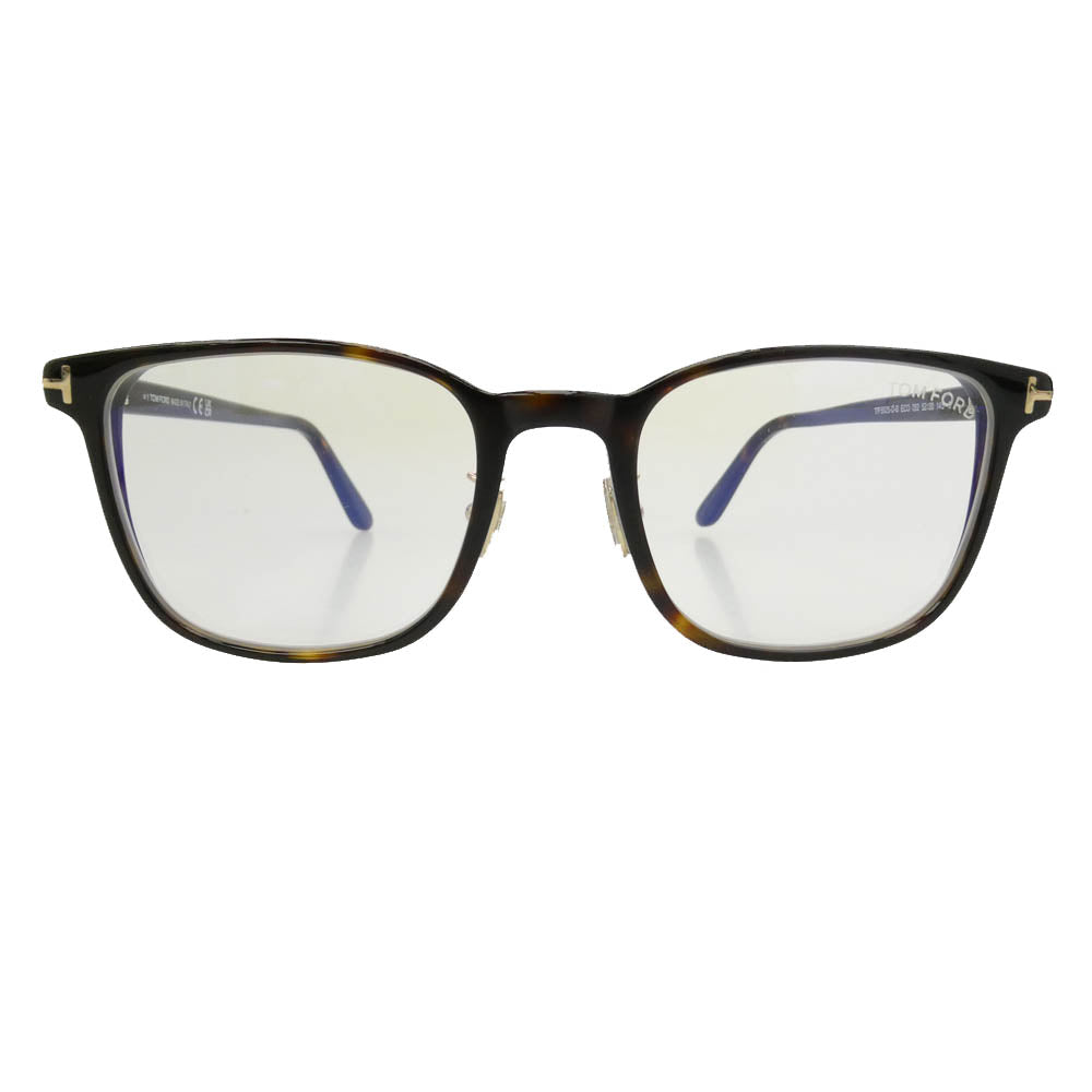 TOM FORD トムフォード TF5925-D-B 日本企画 ウェリントンシェイプ ブルーライトカットレンズ アイウェア メガネ ブラウン系 52□20 145【極上美品】【中古】