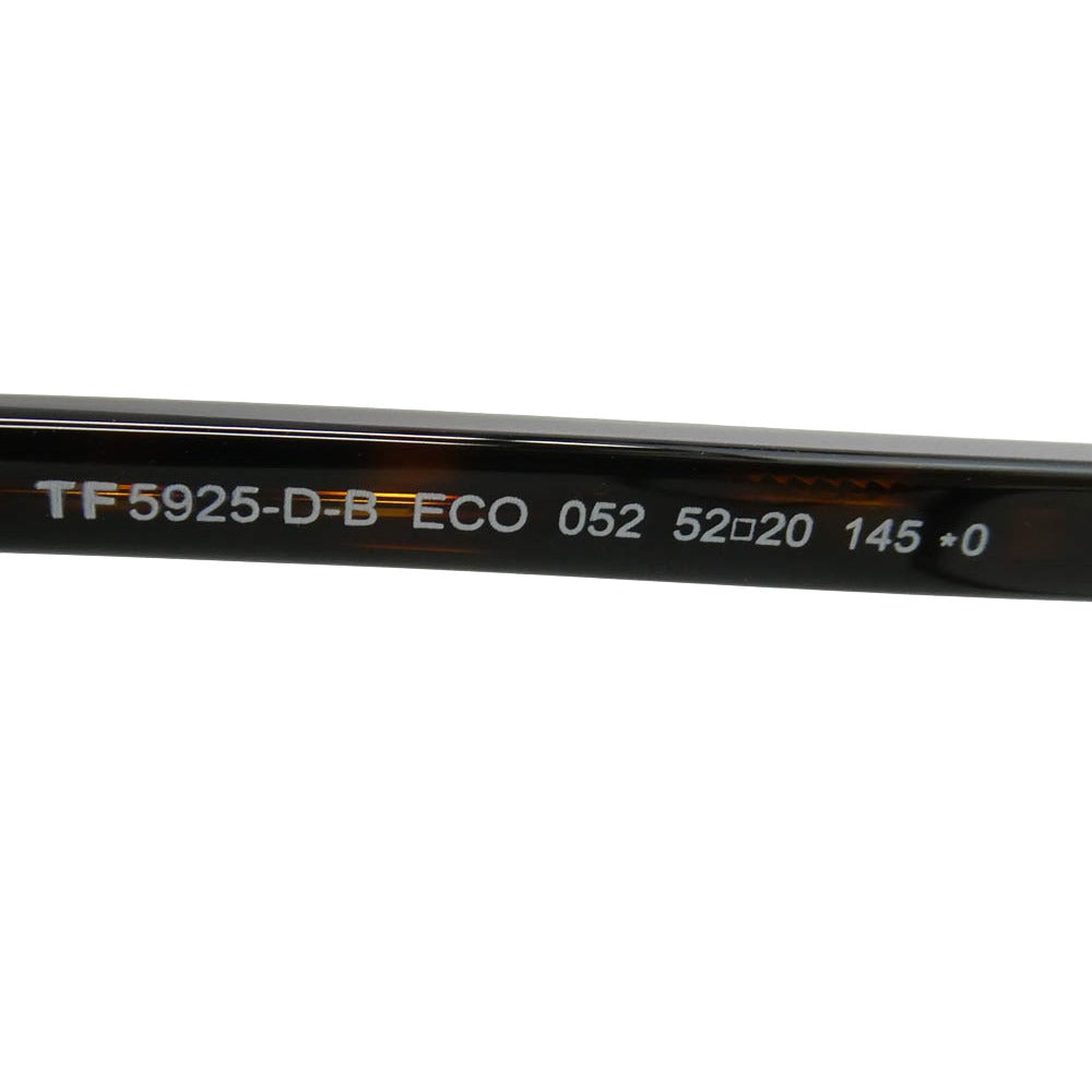 TOM FORD トムフォード TF5925-D-B 日本企画 ウェリントンシェイプ ブルーライトカットレンズ アイウェア メガネ ブラウン系 52□20 145【極上美品】【中古】