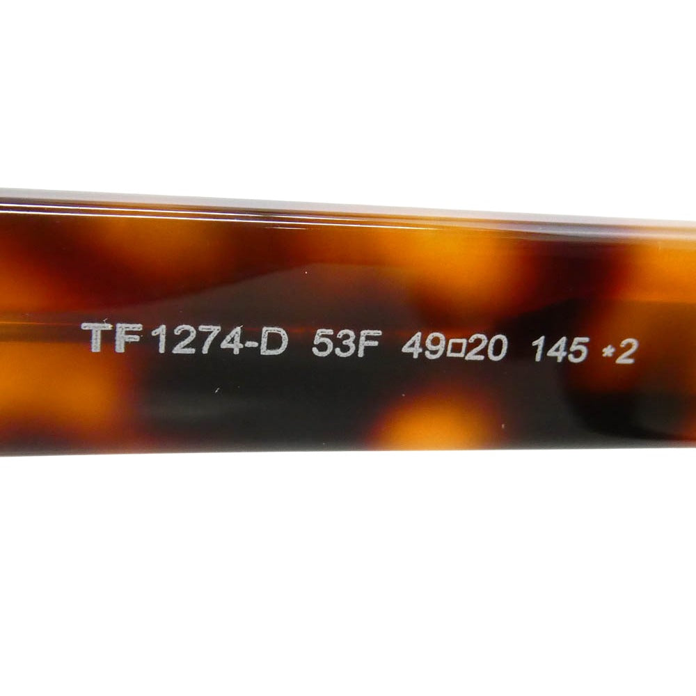 TOM FORD トムフォード TF1274-D ウェリントン アジアンフィット カラーレンズ アイウェア メガネ サングラス ブラウン系 49□20　145【極上美品】【中古】