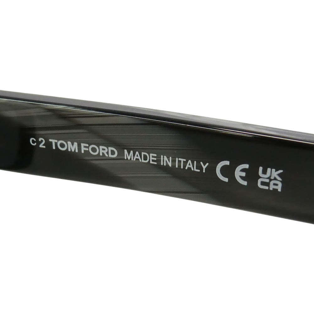 TOM FORD トムフォード TF1232-D 日本企画モデル フレンチ ウェリントン シェイプ カラー レンズ サングラス ブラック系 グレー系 55□19 145【美品】【中古】