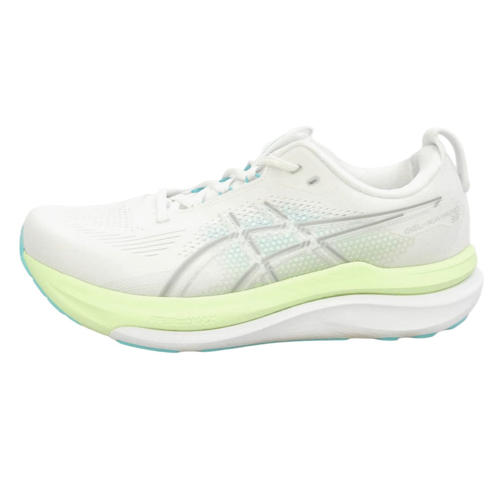 asics アシックス 1011C229 GEL-KAYANO 33 EXTRA WIDE ゲルカヤノ 33 エクストラ ワイド スニーカー シューズ ホワイト系 ライトグリーン系 26.5cm【中古】