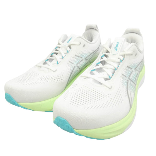 asics アシックス 1011C229 GEL-KAYANO 33 EXTRA WIDE ゲルカヤノ 33 エクストラ ワイド スニーカー シューズ ホワイト系 ライトグリーン系 26.5cm【中古】