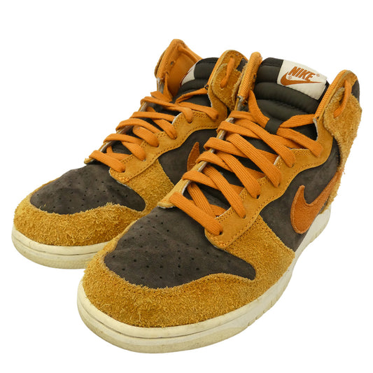 NIKE ナイキ DD1401-200 Dunk High PRM Dark Curry ダンク ハイ プレミアム ダークカリー ハイカット スニーカー ダークブラウン系 ライトブラウン系 27cm【中古】