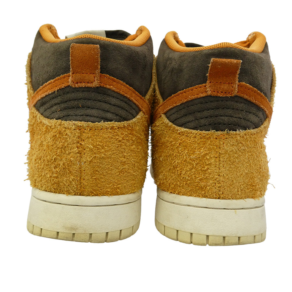 NIKE ナイキ DD1401-200 Dunk High PRM Dark Curry ダンク ハイ プレミアム ダークカリー ハイカット スニーカー ダークブラウン系 ライトブラウン系 27cm【中古】