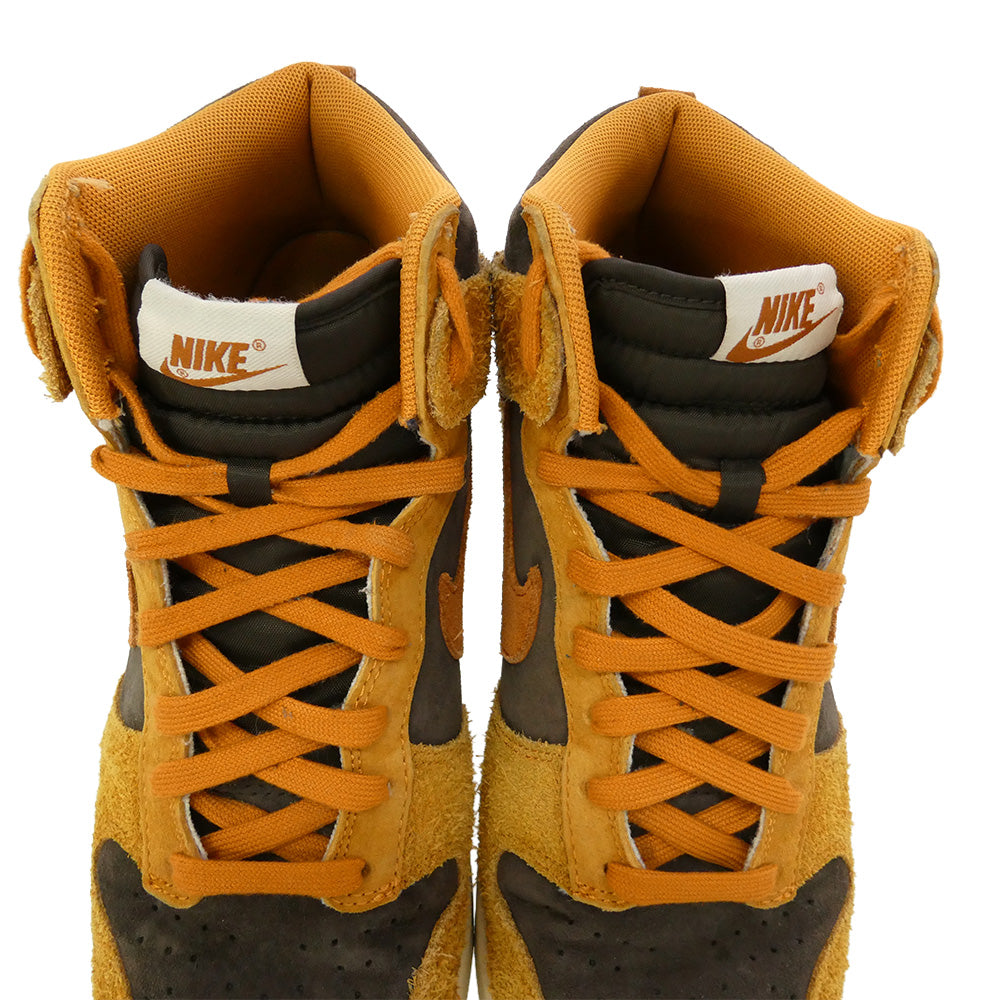 NIKE ナイキ DD1401-200 Dunk High PRM Dark Curry ダンク ハイ プレミアム ダークカリー ハイカット スニーカー ダークブラウン系 ライトブラウン系 27cm【中古】