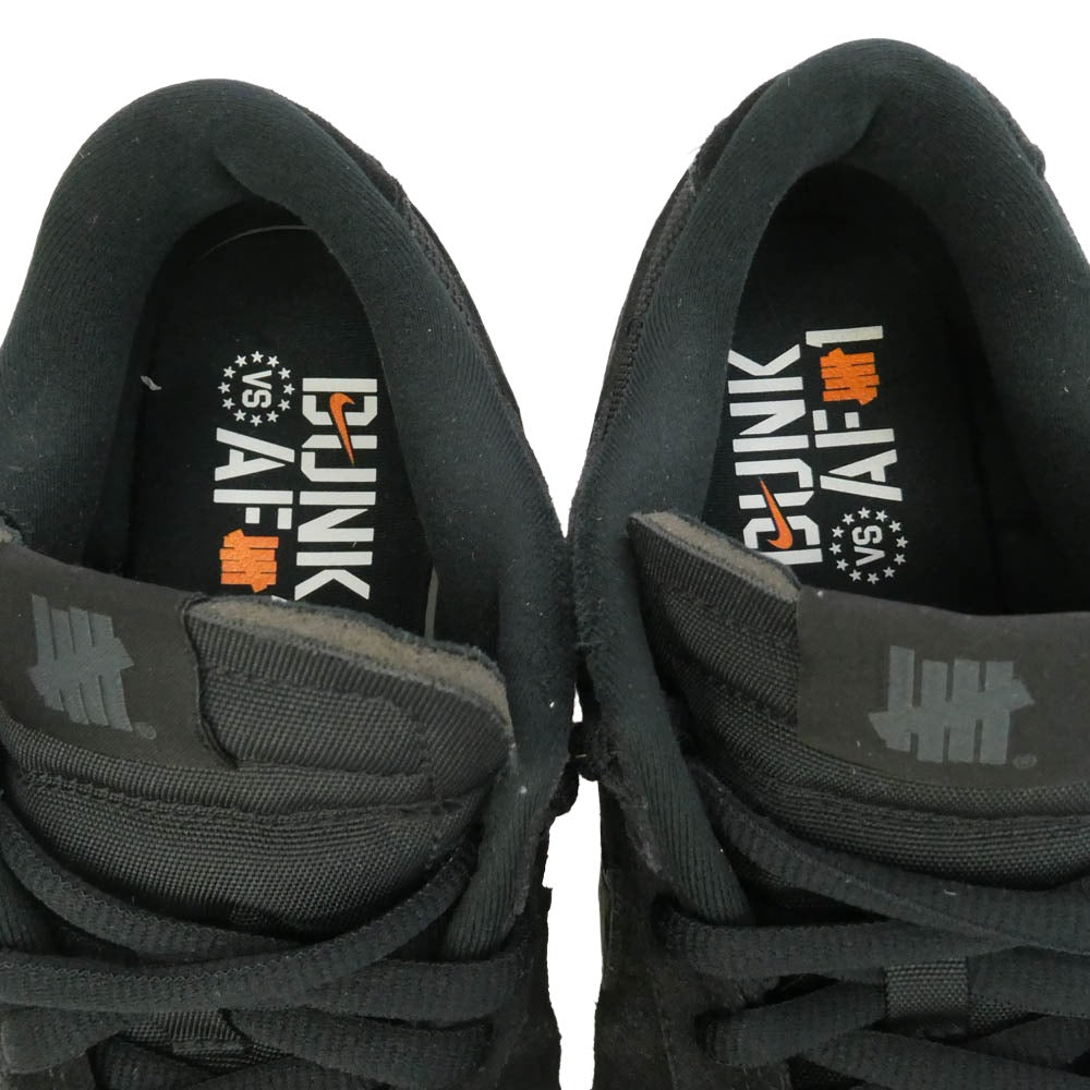 NIKE ナイキ DO9329-001 × UNDEFEATED Dunk Low SP 5 ON IT アンディフィーテッド ダンク ロー SP ファイブオンイット ローカット スニーカー ブラック系 27cm【中古】