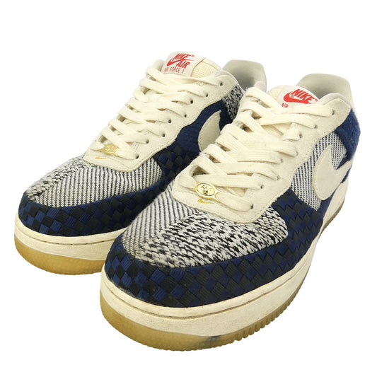 NIKE ナイキ DD5401-492 Women's Air Force 1 Sashiko ウィメンズ エアフォース1 刺し子 ローカット スニーカー ホワイト系 ネイビー系 27cm【中古】