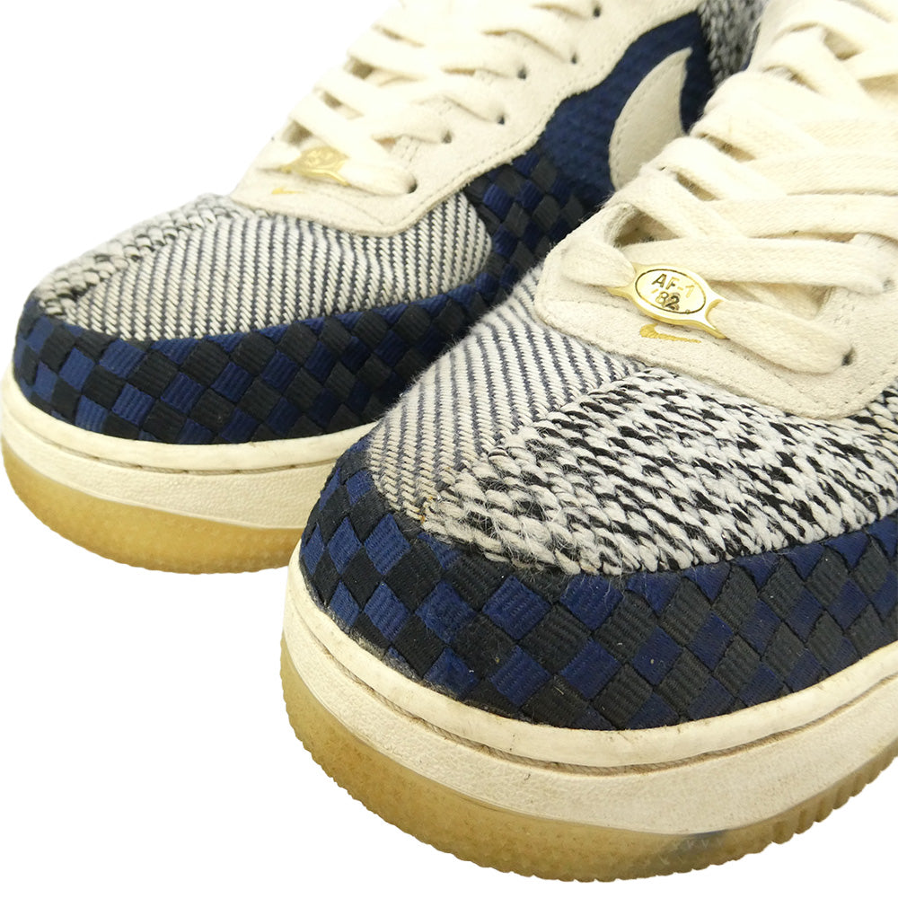 NIKE ナイキ DD5401-492 Women's Air Force 1 Sashiko ウィメンズ エアフォース1 刺し子 ローカット スニーカー ホワイト系 ネイビー系 27cm【中古】