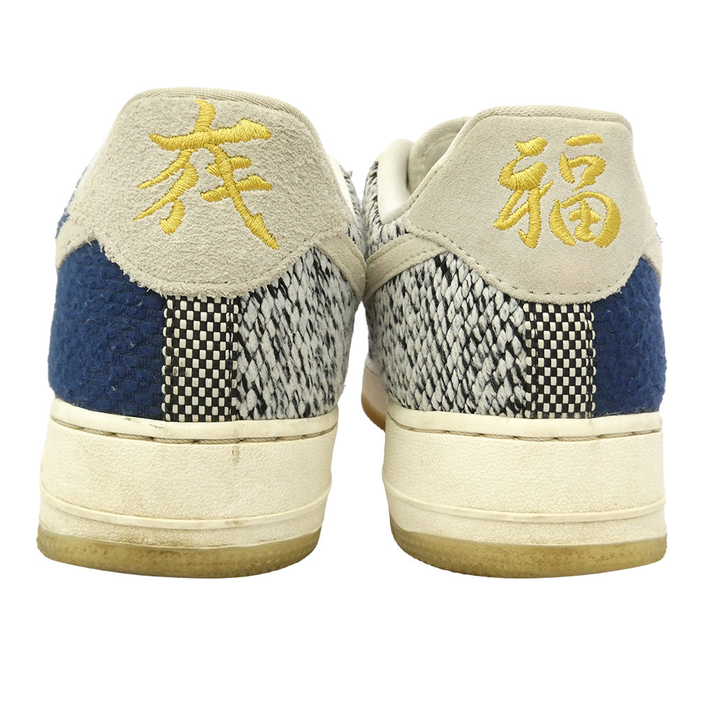 NIKE ナイキ DD5401-492 Women's Air Force 1 Sashiko ウィメンズ エアフォース1 刺し子 ローカット スニーカー ホワイト系 ネイビー系 27cm【中古】