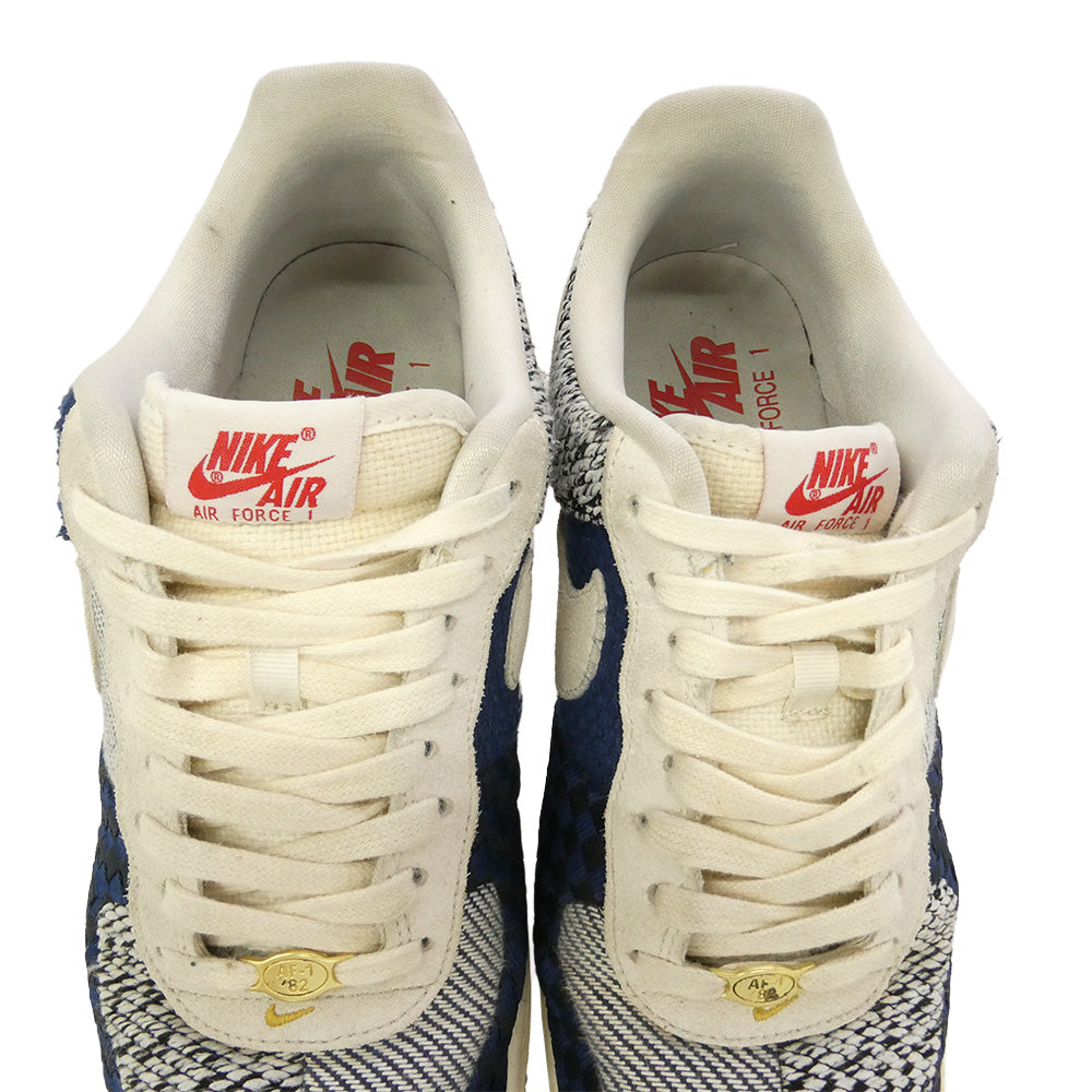 NIKE ナイキ DD5401-492 Women's Air Force 1 Sashiko ウィメンズ エアフォース1 刺し子 ローカット スニーカー ホワイト系 ネイビー系 27cm【中古】