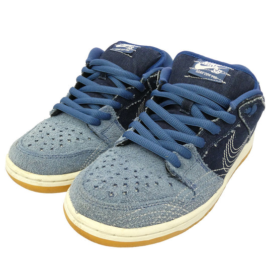 NIKE ナイキ CV0316-400 SB DUNK LOW PRO PRM Sashiko ダンク ロー プロ サシコ 刺し子 デニム スウェード ローカット スニーカー インディゴブルー系 27cm【中古】