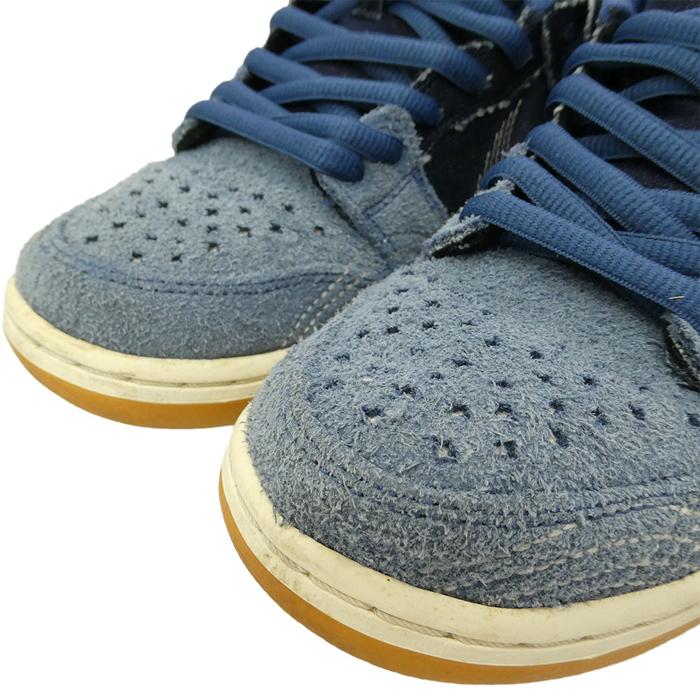 NIKE ナイキ CV0316-400 SB DUNK LOW PRO PRM Sashiko ダンク ロー プロ サシコ 刺し子 デニム スウェード ローカット スニーカー インディゴブルー系 27cm【中古】