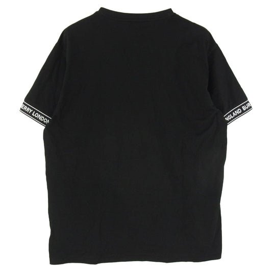 BURBERRY バーバリー 20AW 8026224 LOGO TAPE OVERSIZED T-shirt ロゴテープ オーバーサイズ Tシャツ 半袖 カットソー ブラック系 XS【中古】