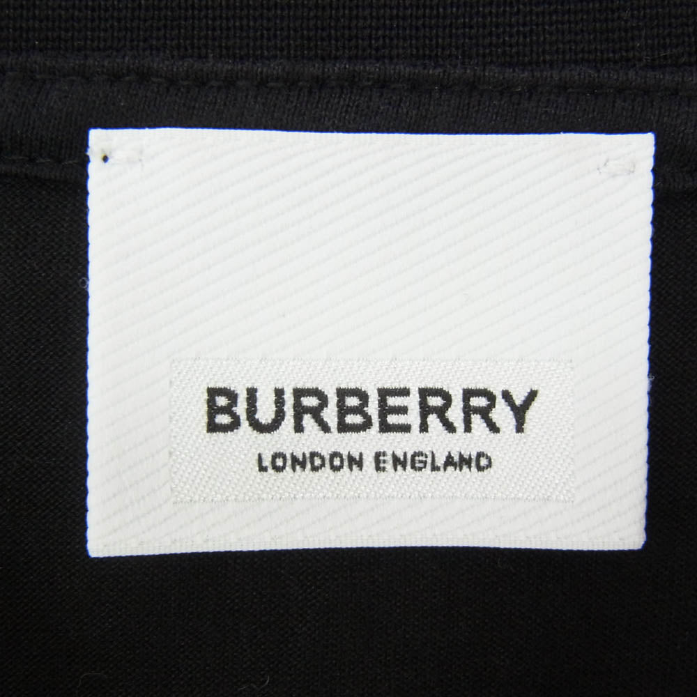 BURBERRY バーバリー 20AW 8026224 LOGO TAPE OVERSIZED T-shirt ロゴテープ オーバーサイズ Tシャツ 半袖 カットソー ブラック系 XS【中古】