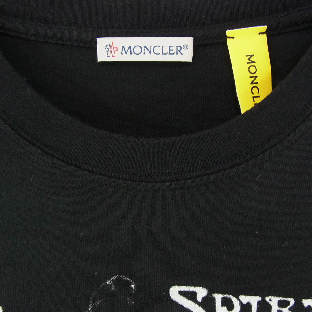 MONCLER モンクレール FRAGMENT DESIGN フラグメントデザイン F209U8C70510 8392B × FRAGMENT フラグメント モンクレールジャパンタグ GENIUS ジーニアス MAGLIA T-SHIRT Kool & the Gang プリント Tシャツ 半袖 カットソー ブラック系 S【中古】