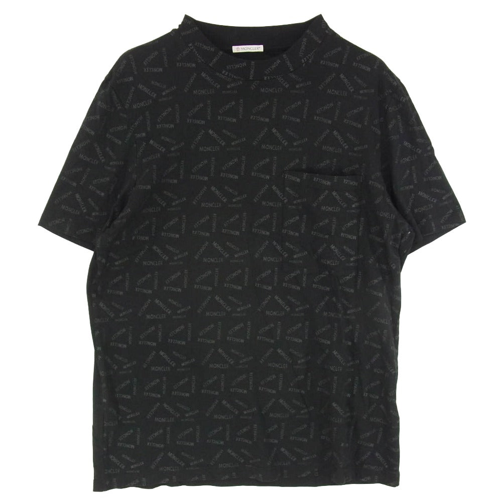 MONCLER モンクレール H10918C00040 829H8 モンクレールジャパンタグ SS TSHIRT ロゴプリント ワッペン付 ポケット Tシャツ 半袖 カットソー ブラック系 M【中古】