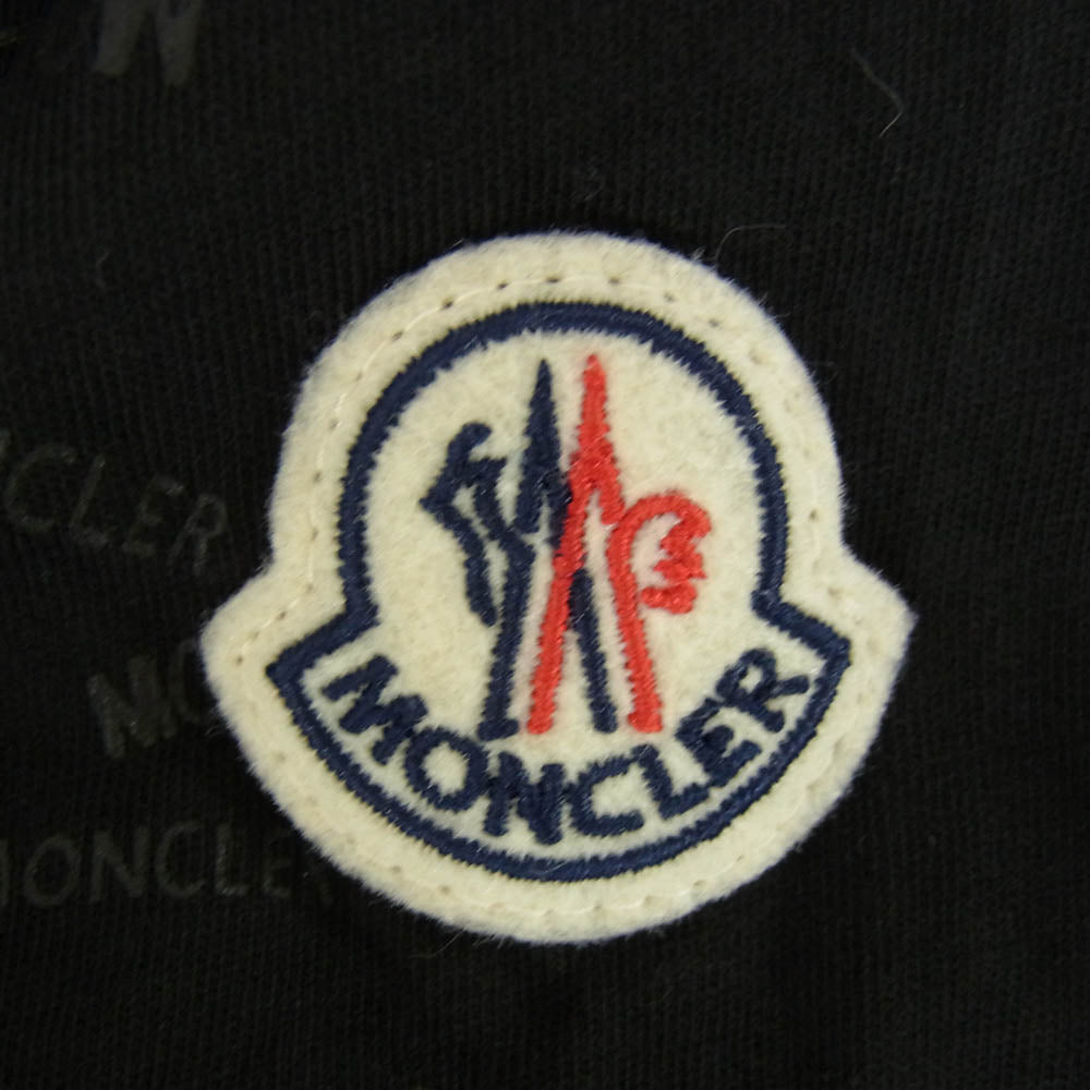 MONCLER モンクレール H10918C00040 829H8 モンクレールジャパンタグ SS TSHIRT ロゴプリント ワッペン付 ポケット Tシャツ 半袖 カットソー ブラック系 M【中古】