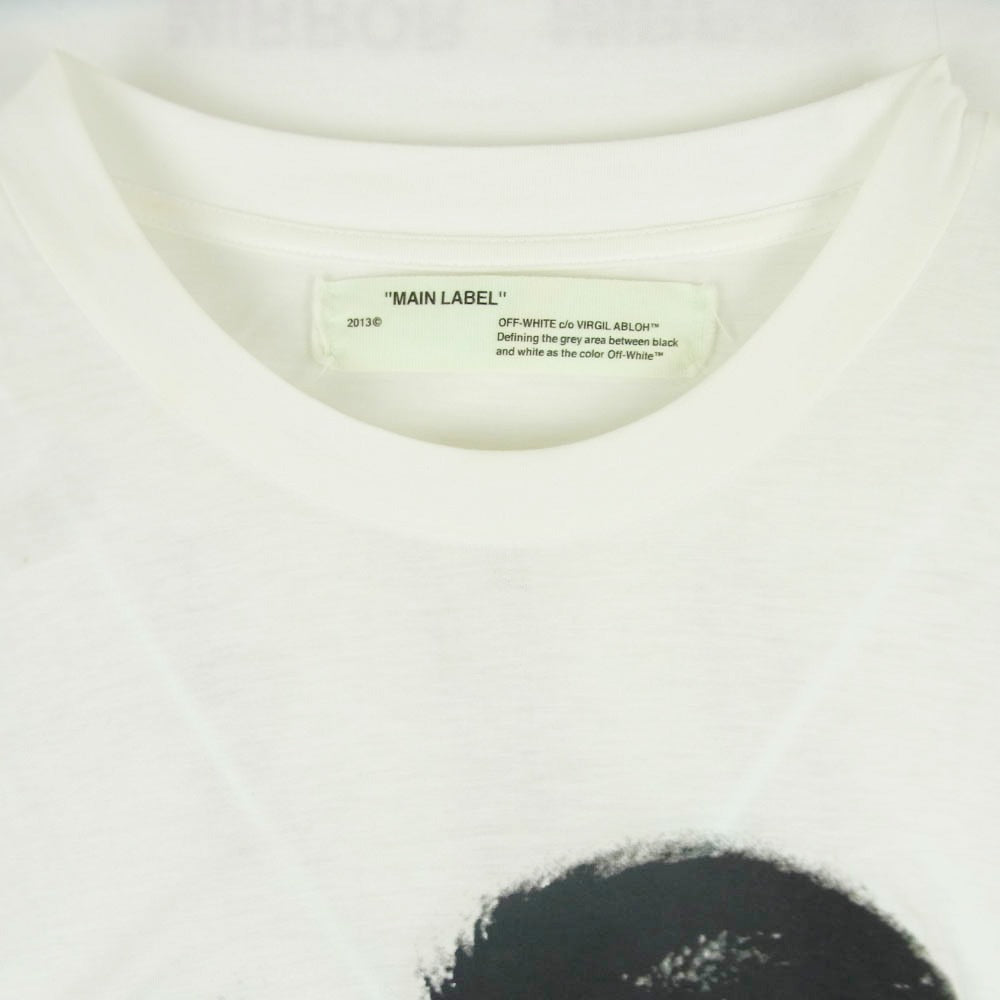 OFF-WHITE オフホワイト フェイス グラフィック フォト Tシャツ 半袖 カットソー ポルトガル製 ホワイト系 アイボリー系 S【中古】