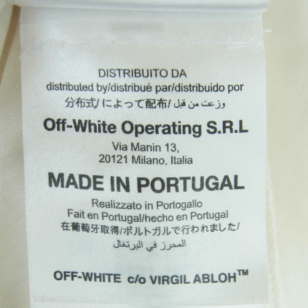 OFF-WHITE オフホワイト フェイス グラフィック フォト Tシャツ 半袖 カットソー ポルトガル製 ホワイト系 アイボリー系 S【中古】