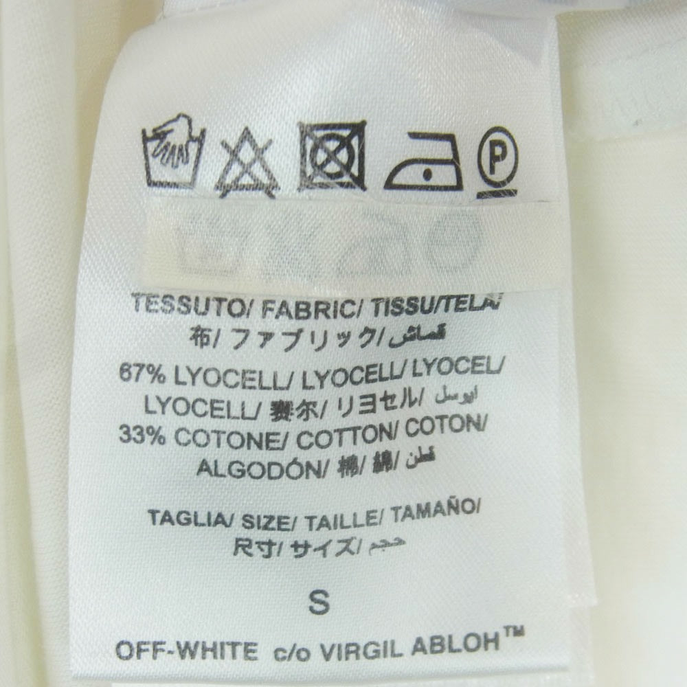 OFF-WHITE オフホワイト フェイス グラフィック フォト Tシャツ 半袖 カットソー ポルトガル製 ホワイト系 アイボリー系 S【中古】