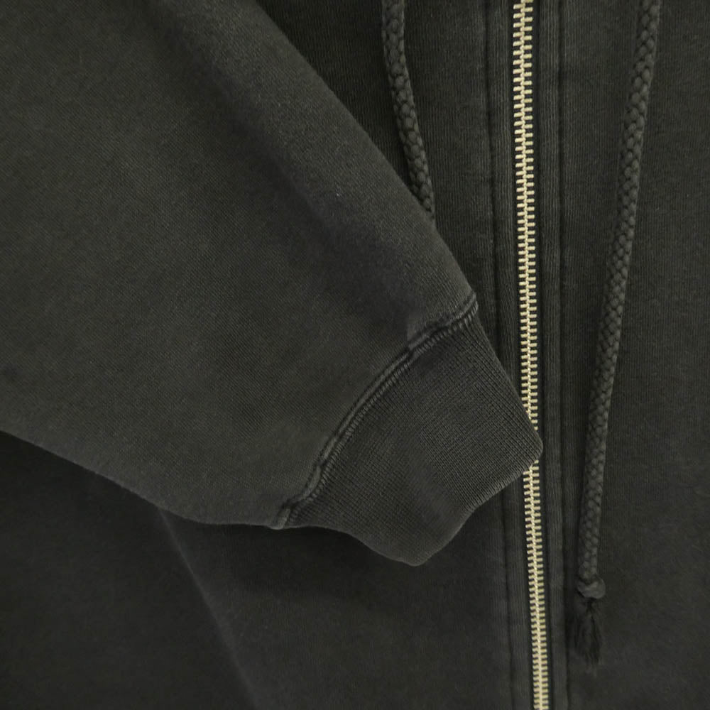 STUSSY ステューシー 80 ナンバリング バックアーチロゴ ジップアップ フーディー パーカー ブラック系 M【中古】