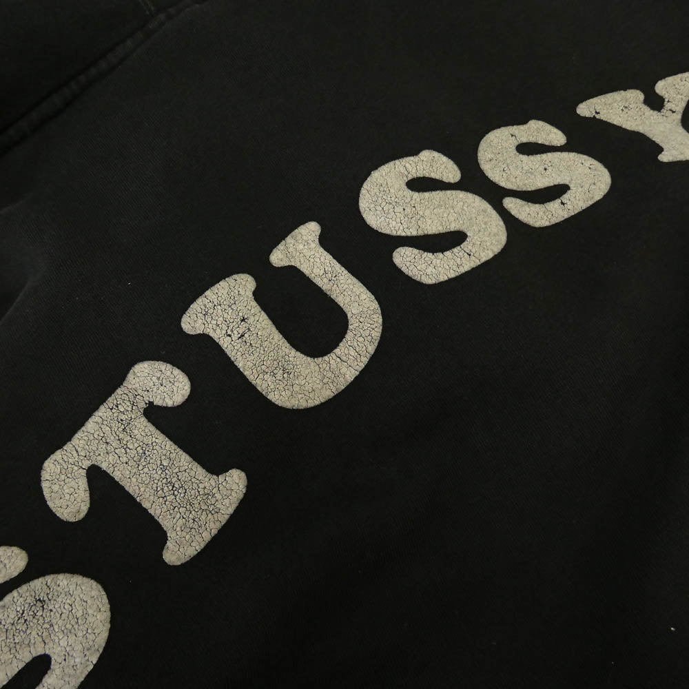 STUSSY ステューシー 80 ナンバリング バックアーチロゴ ジップアップ フーディー パーカー ブラック系 M【中古】