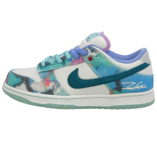 NIKE ナイキ HF6061-400 ×Futura SB Dunk Low White and Geode Teal フューチュラ SB ダンク ロー ホワイト アンド ジオードティール ローカットスニーカー マルチカラー系 26.5cm【新古品】【未使用】【中古】