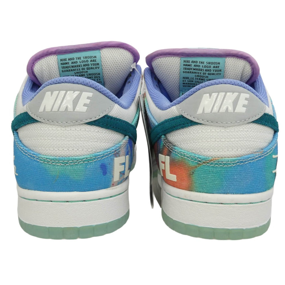 NIKE ナイキ HF6061-400 ×Futura SB Dunk Low White and Geode Teal フューチュラ SB ダンク ロー ホワイト アンド ジオードティール ローカットスニーカー マルチカラー系 26.5cm【新古品】【未使用】【中古】