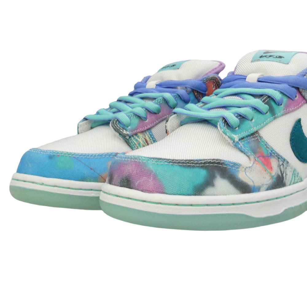 NIKE ナイキ HF6061-400 ×Futura SB Dunk Low White and Geode Teal フューチュラ SB ダンク ロー ホワイト アンド ジオードティール ローカットスニーカー マルチカラー系 26.5cm【新古品】【未使用】【中古】