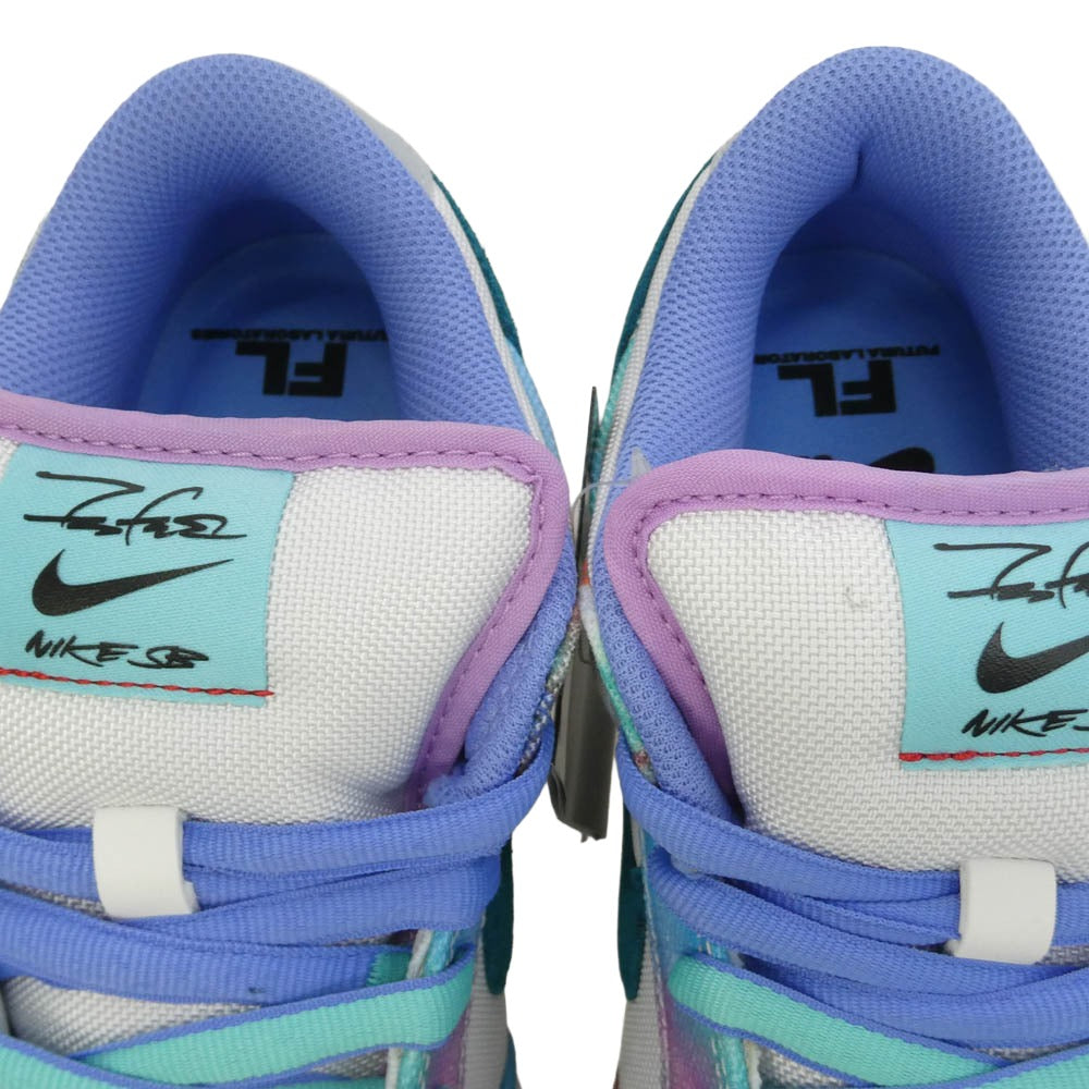 NIKE ナイキ HF6061-400 ×Futura SB Dunk Low White and Geode Teal フューチュラ SB ダンク ロー ホワイト アンド ジオードティール ローカットスニーカー マルチカラー系 26.5cm【新古品】【未使用】【中古】