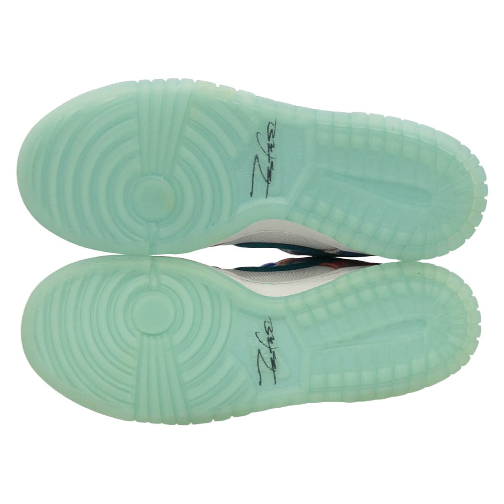 NIKE ナイキ HF6061-400 ×Futura SB Dunk Low White and Geode Teal フューチュラ SB ダンク ロー ホワイト アンド ジオードティール ローカットスニーカー マルチカラー系 26.5cm【新古品】【未使用】【中古】