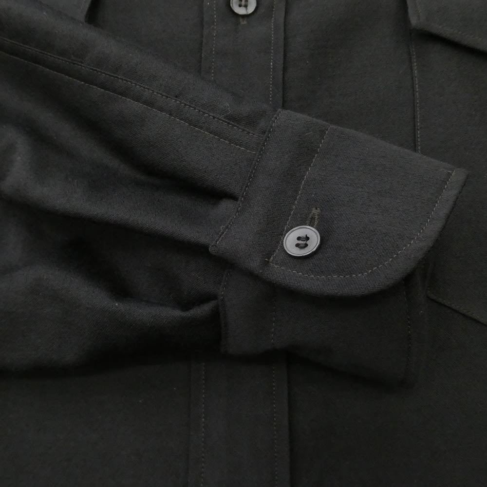 COMOLI コモリ 22AW W03-02013 ウール モール スキン ワーク 長袖 シャツ ネイビー系 1【新古品】【未使用】【中古】