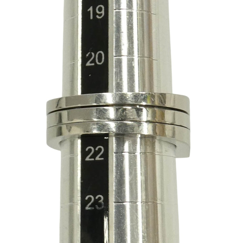 DIESEL ディーゼル ロゴ ステンレス スチール STEEL 3連 リング 指輪 シルバー系 21.5号【中古】