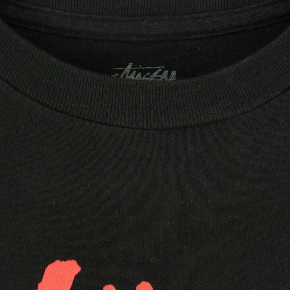 STUSSY ステューシー International Tribe Tee インターナショナル トライブ ロゴ 丸首 クルーネック 半袖 Tシャツ ブラック系 M【中古】