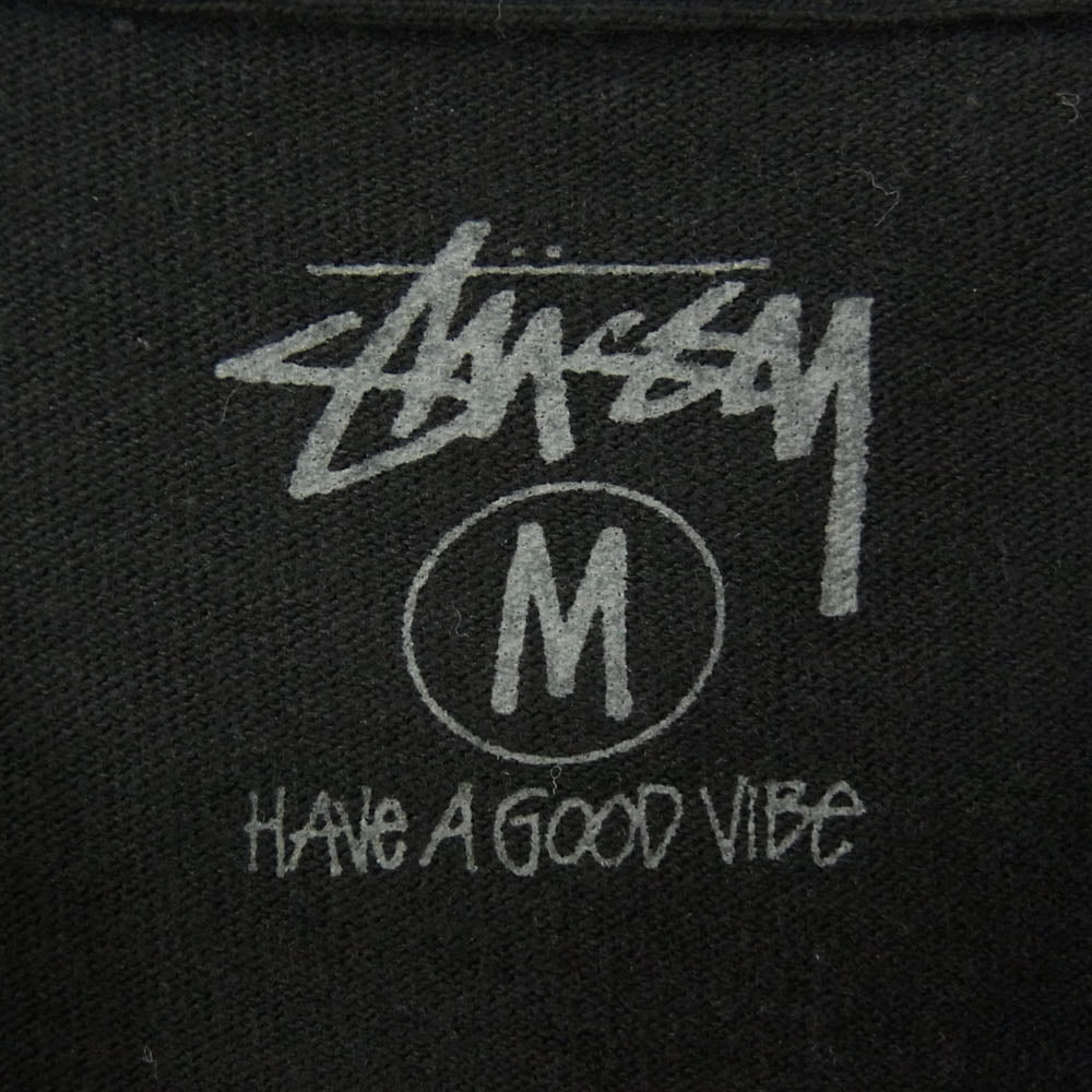 STUSSY ステューシー International Tribe Tee インターナショナル トライブ ロゴ 丸首 クルーネック 半袖 Tシャツ ブラック系 M【中古】