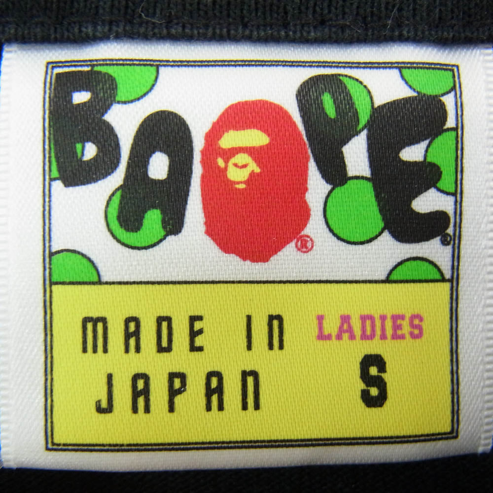 A BATHING APE アベイシングエイプ BAPE 猿フェイス ロゴ プリント 半袖 クルーネック ショートスリーブ TEE Tシャツ ブラック系 S【中古】
