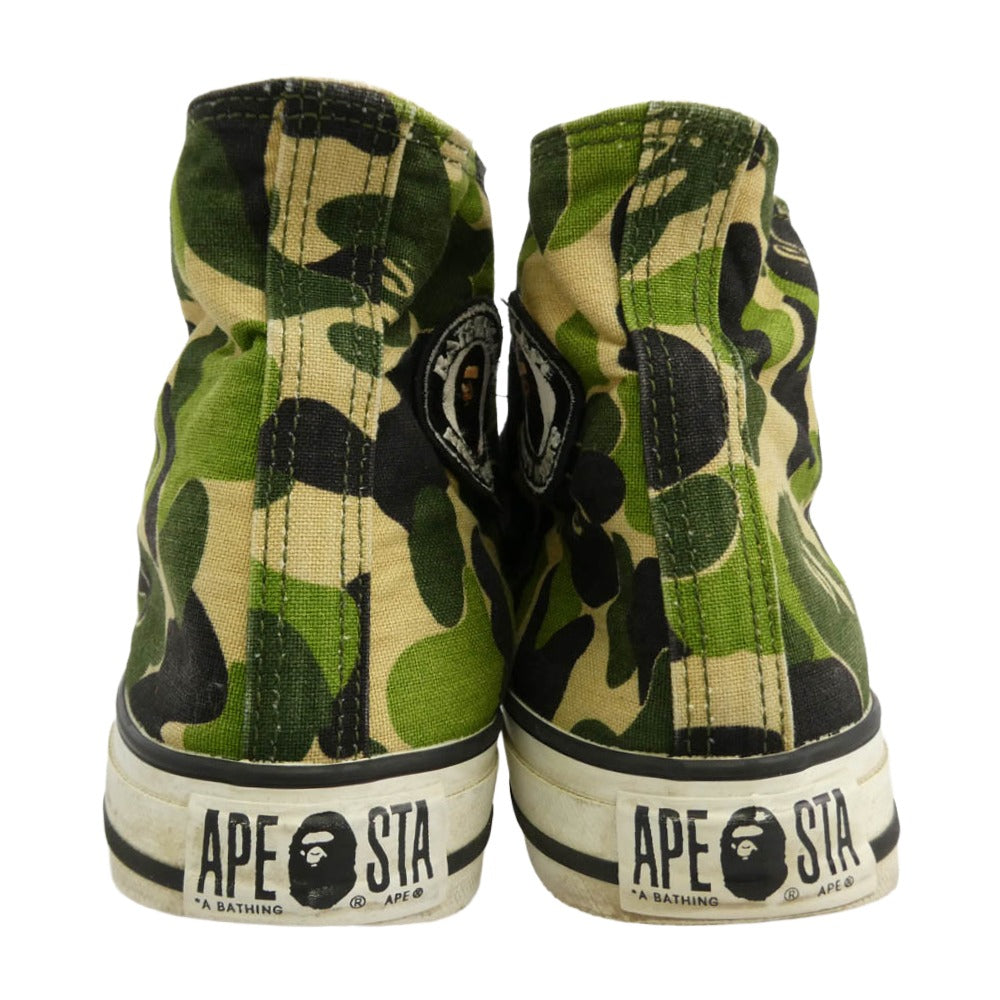 A BATHING APE アベイシングエイプ ABC Camo STA HI M2 迷彩柄 カモフラージュ ハイカット スニーカー マルチカラー系 26cm【中古】