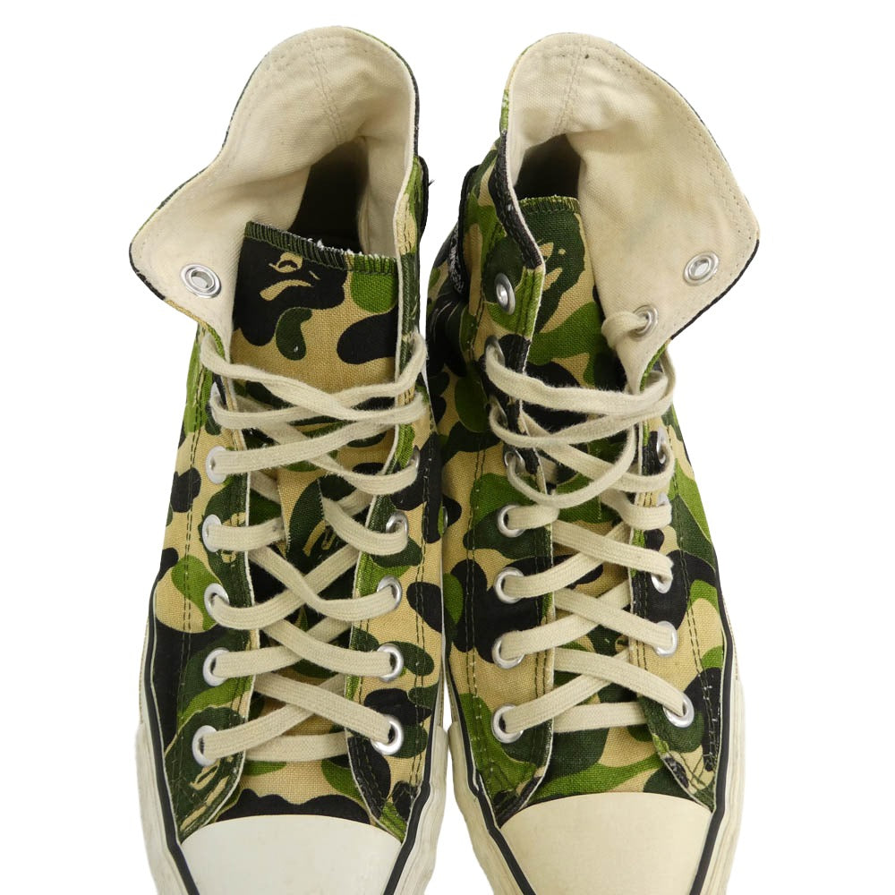 A BATHING APE アベイシングエイプ ABC Camo STA HI M2 迷彩柄 カモフラージュ ハイカット スニーカー マルチカラー系 26cm【中古】