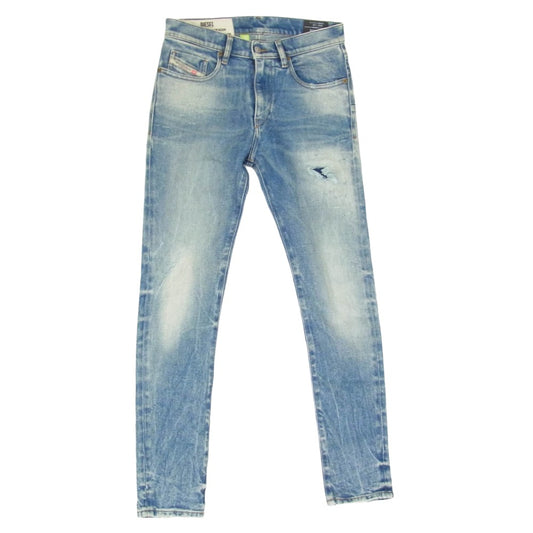 DIESEL ディーゼル 009MW D-STRUKT JEANS SLIM ダメージ スリム スキニー ジーンズ デニム パンツ インディゴブルー系 28【中古】