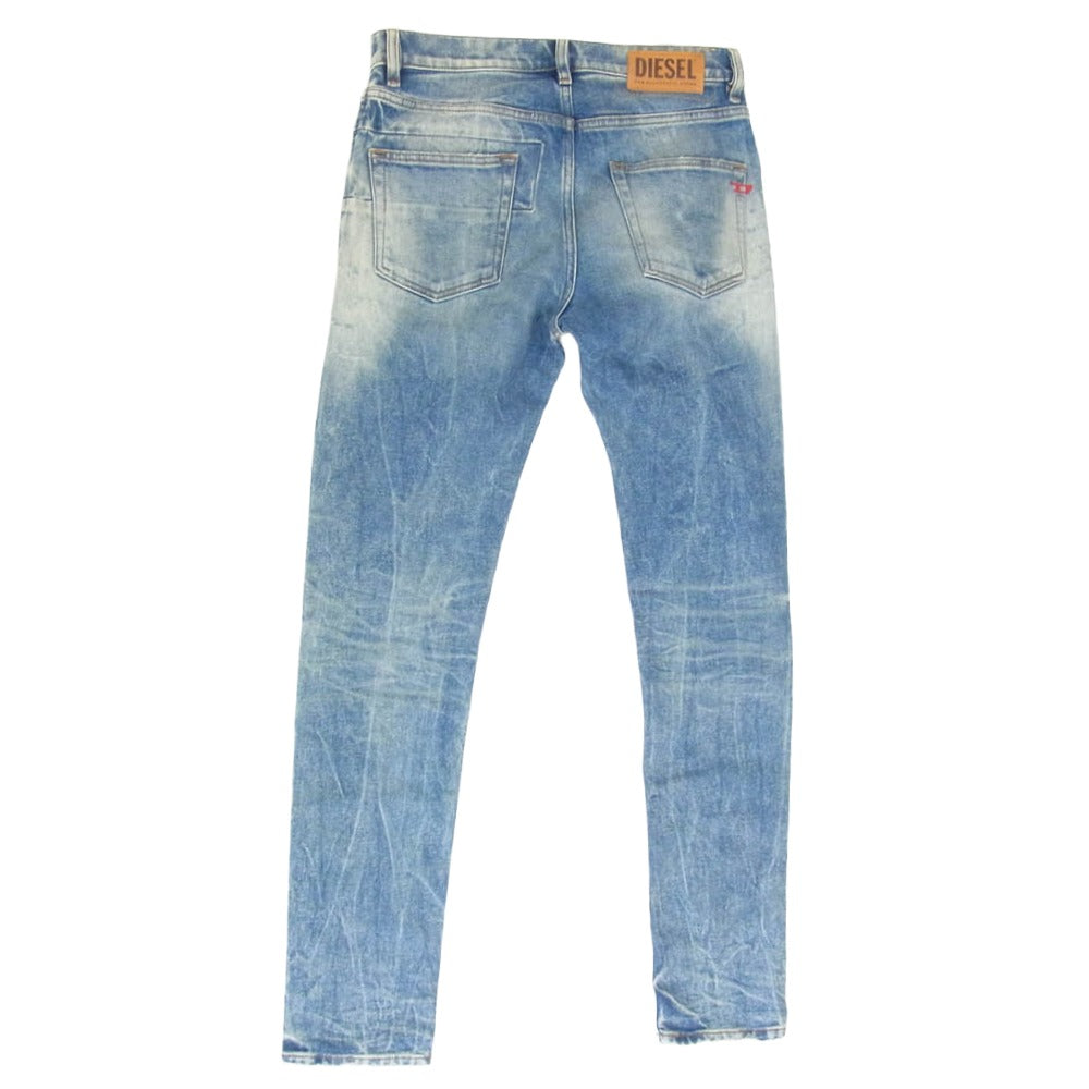 DIESEL ディーゼル 009MW D-STRUKT JEANS SLIM ダメージ スリム スキニー ジーンズ デニム パンツ インディゴブルー系 28【中古】
