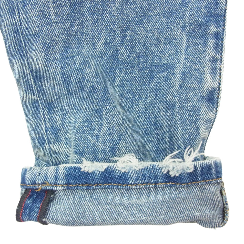 DIESEL ディーゼル 009MW D-STRUKT JEANS SLIM ダメージ スリム スキニー ジーンズ デニム パンツ インディゴブルー系 28【中古】