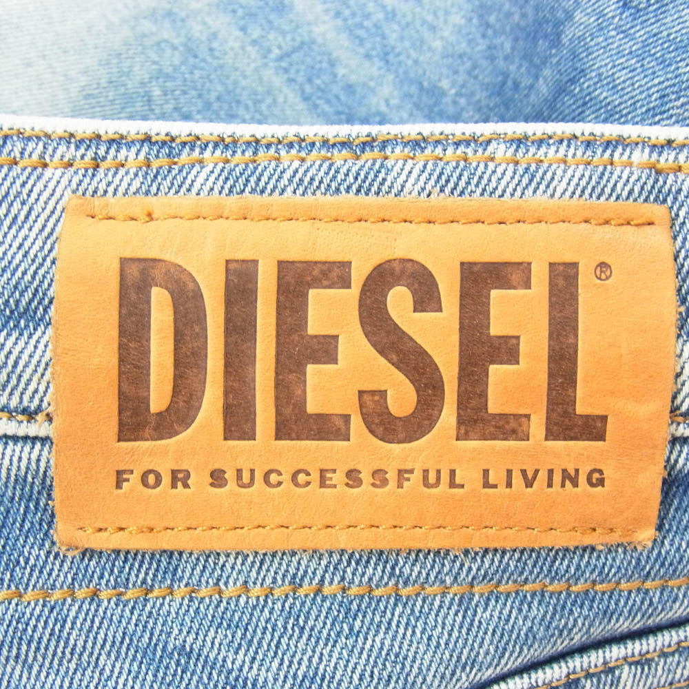 DIESEL ディーゼル 009MW D-STRUKT JEANS SLIM ダメージ スリム スキニー ジーンズ デニム パンツ インディゴブルー系 28【中古】