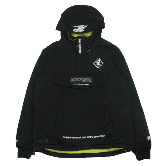 A BATHING APE アベイシングエイプ APPJKM7246XXB AAPE エーエイプ 中綿 アノラック パーカー フード付き ナイロン ジャケット ブラウン系 M【中古】