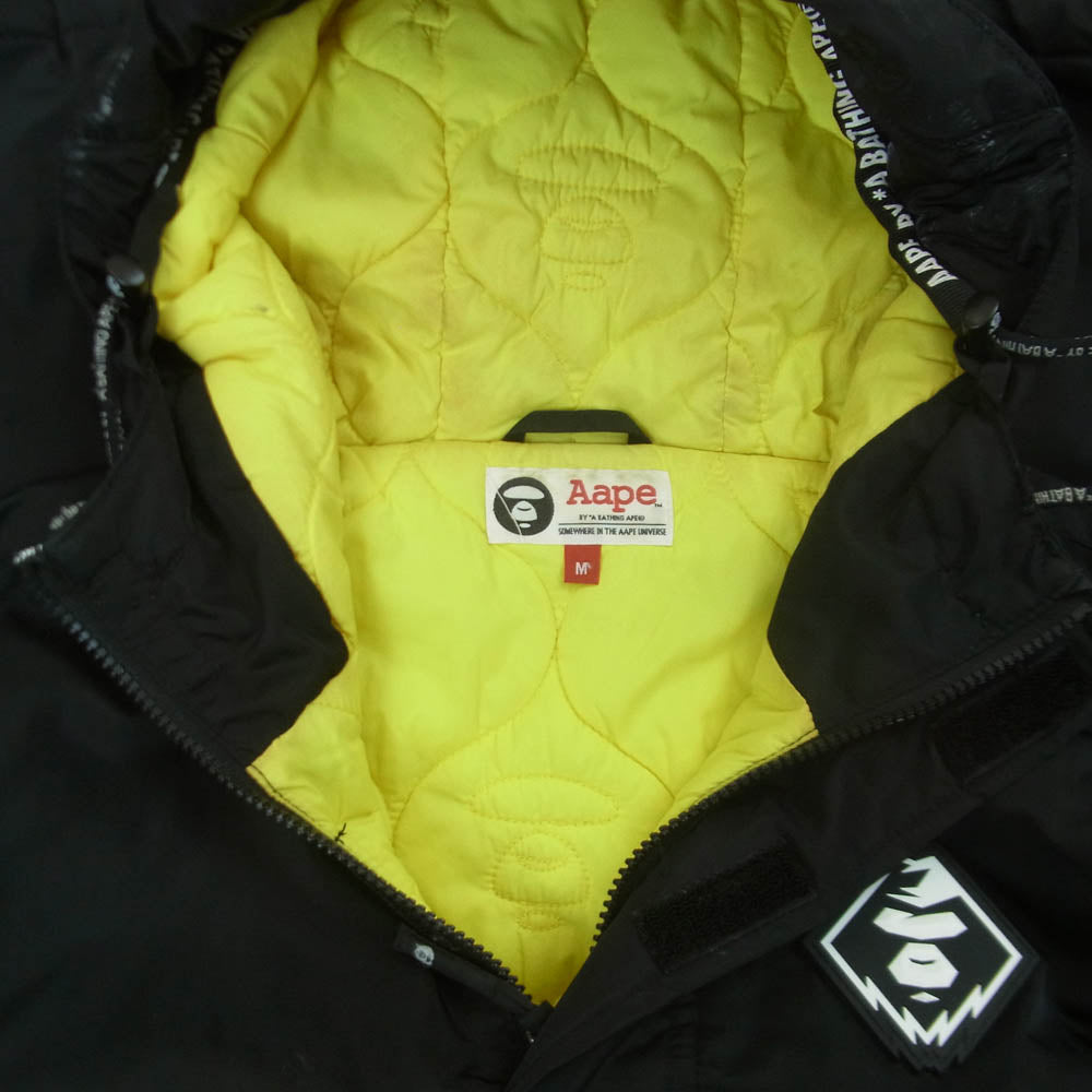 A BATHING APE アベイシングエイプ APPJKM7246XXB AAPE エーエイプ 中綿 アノラック パーカー フード付き ナイロン ジャケット ブラウン系 M【中古】