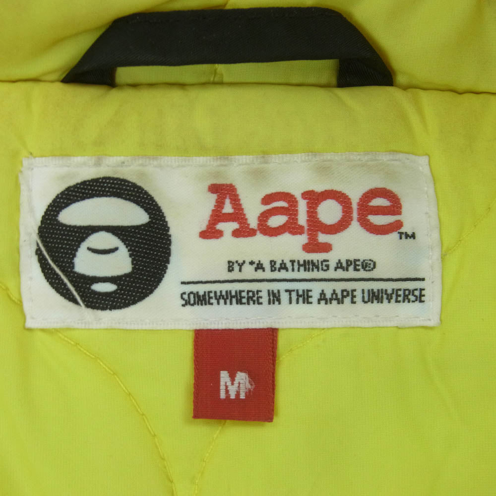 A BATHING APE アベイシングエイプ APPJKM7246XXB AAPE エーエイプ 中綿 アノラック パーカー フード付き ナイロン ジャケット ブラウン系 M【中古】