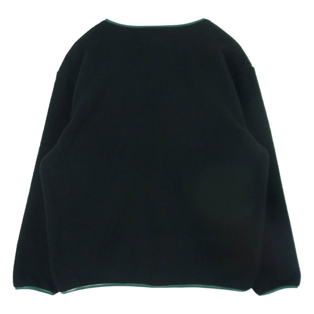 STUSSY ステューシー Polar Fleece Cardigan ジップアップ フリース カーディガン ブラック系 グリーン系 M【中古】