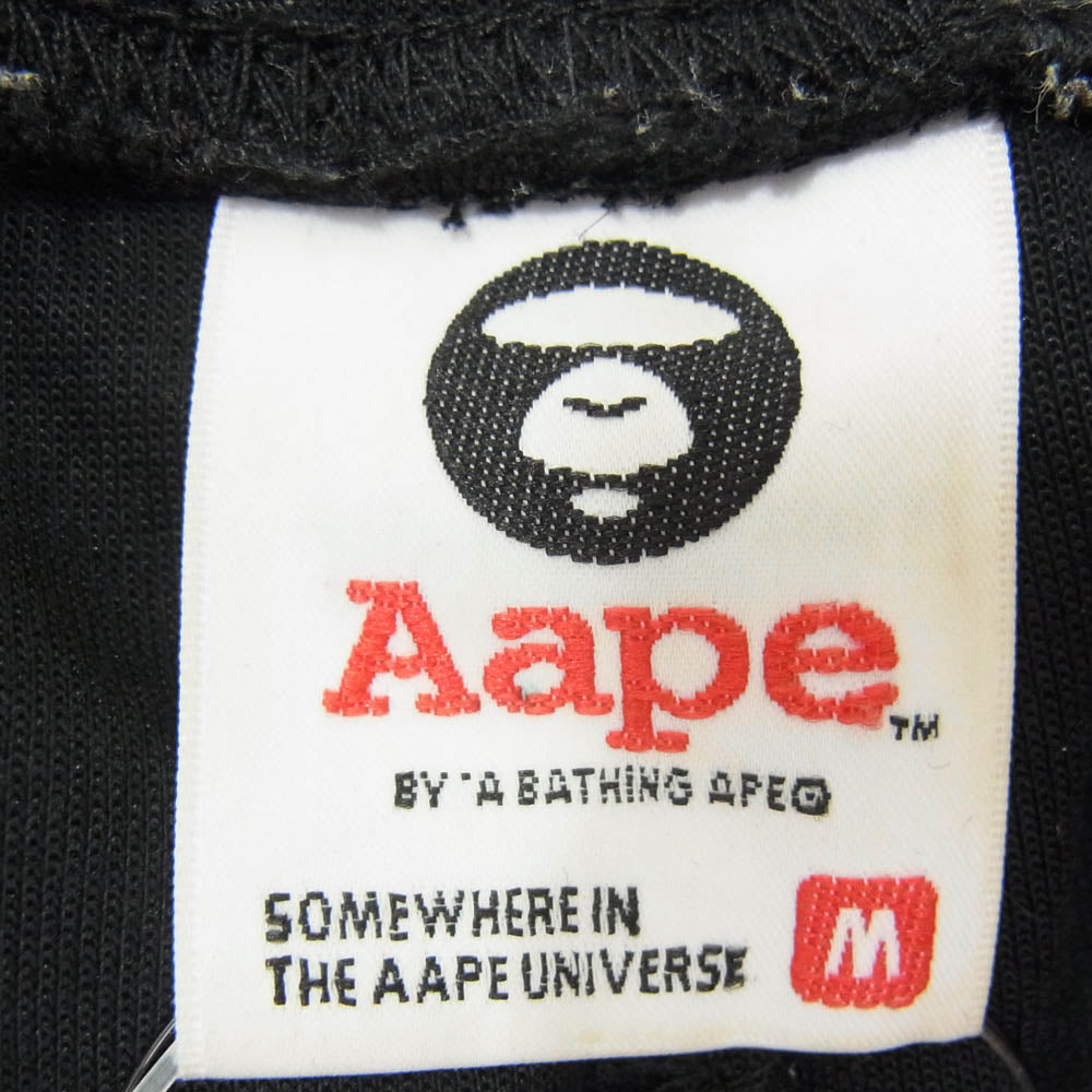 A BATHING APE アベイシングエイプ AAPSPM6630XXE AAPE エーエイプ カモフラージュ 迷彩柄ポケット スウェット カーゴ ショート パンツ ブラック系 M【中古】